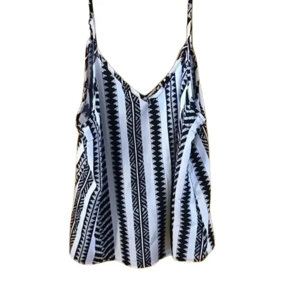 Shein Curve Black and White Striped Top with Spaghetti Straps Women size 1X - Picture 1 of 9